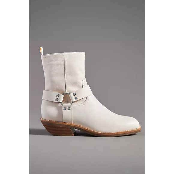 New Silent D Cream Leather Moto Boots - 40 EU (9.5-10 US) - Picture 2 of 6